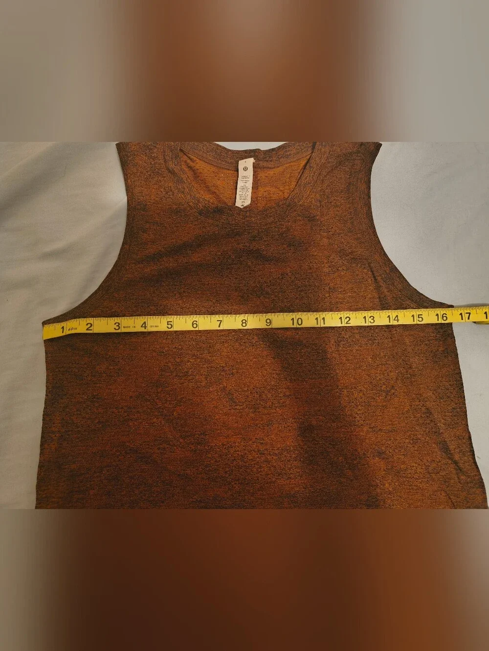 Lululemon Dark Orange Cropped Tank